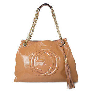 Gucci Soho Chain Tote pebbled leather Shoulder Bag